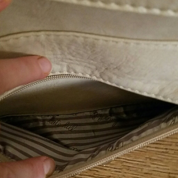 LIGHT TAUPE BACKPACK. 12 by 13 in x 4 in. - Picture 4 of 12